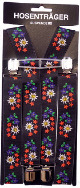 Hosenträger Edelweiss Enzian